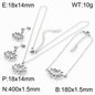 Minimalist Stainless Steel Zircon Lotus Jewellery Set - Trendy Radar
