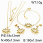 Minimalist Stainless Steel Zircon Lotus Jewellery Set - Trendy Radar