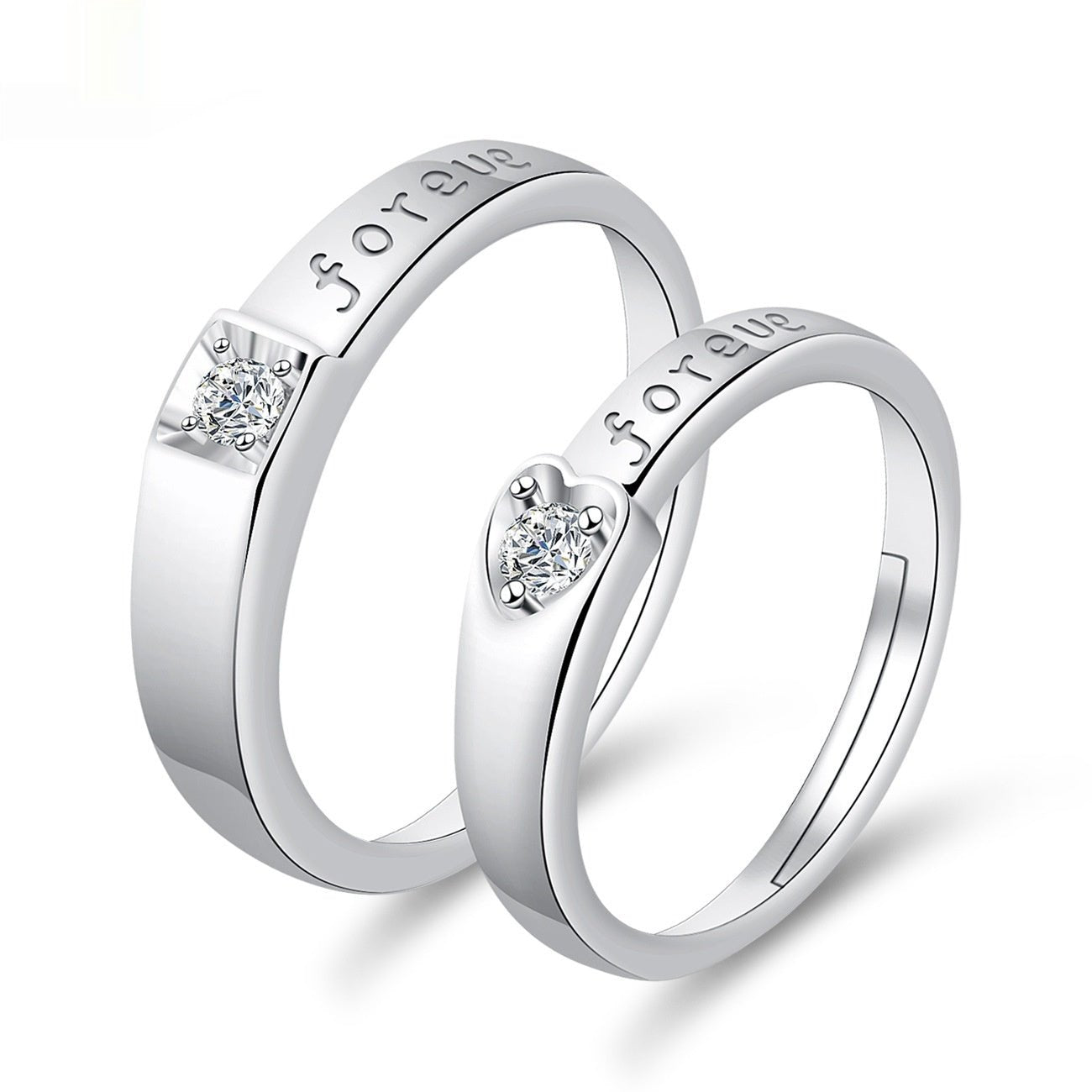 Moissanite Engagement Couple Rings - Trendy Radar