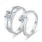 Moissanite Engagement Couple Rings - Trendy Radar
