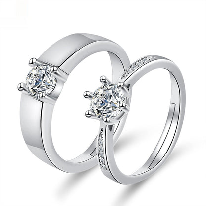 Moissanite Engagement Couple Rings - Trendy Radar
