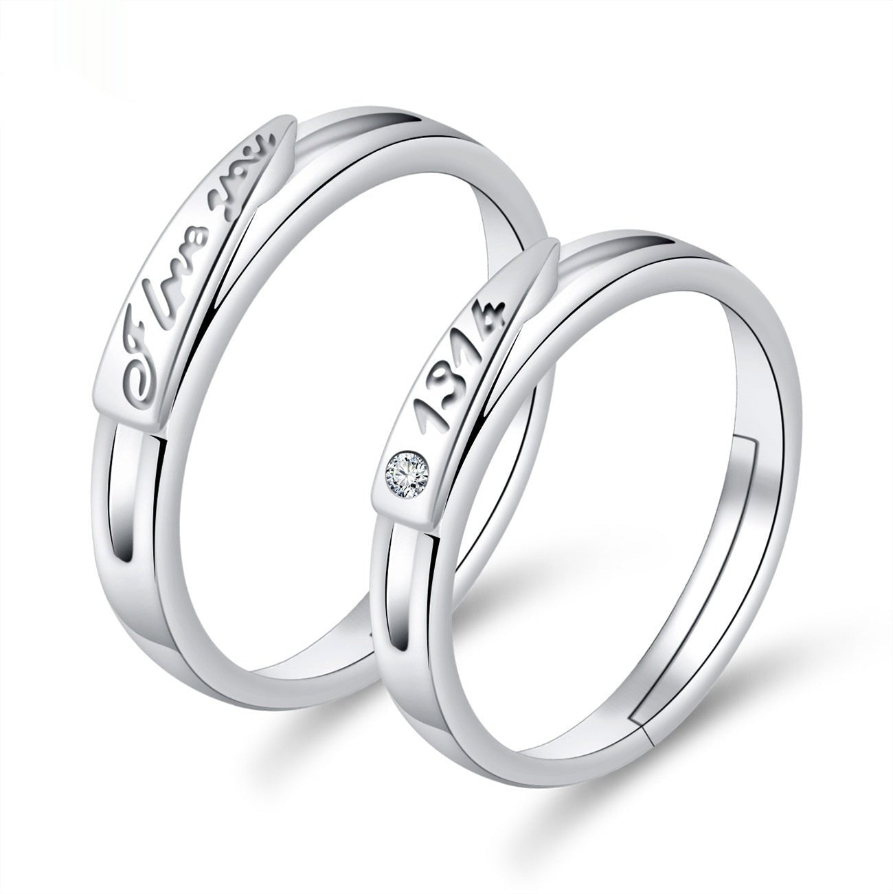 Moissanite Engagement Couple Rings - Trendy Radar