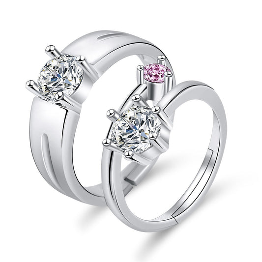 Moissanite Engagement Couple Rings - Trendy Radar