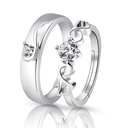 Moissanite Engagement Couple Rings - Trendy Radar