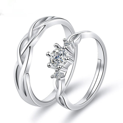 Moissanite Engagement Couple Rings - Trendy Radar