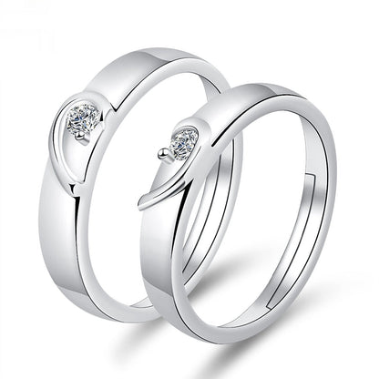 Moissanite Engagement Couple Rings - Trendy Radar