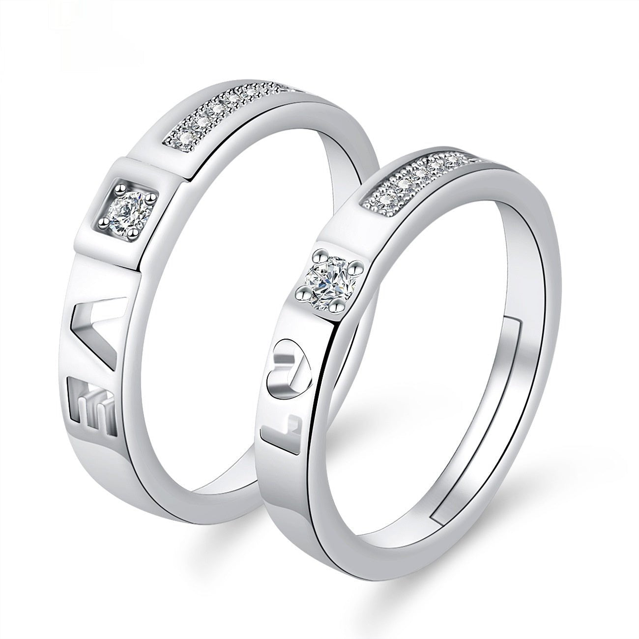 Moissanite Engagement Couple Rings - Trendy Radar