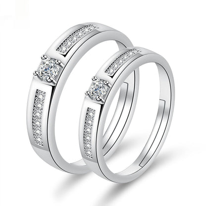 Moissanite Engagement Couple Rings - Trendy Radar