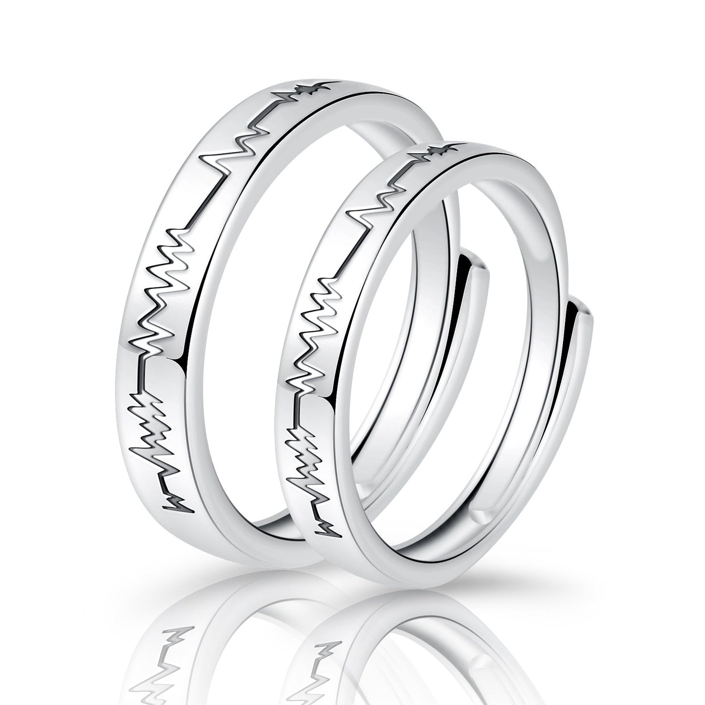 Moissanite Engagement Couple Rings - Trendy Radar