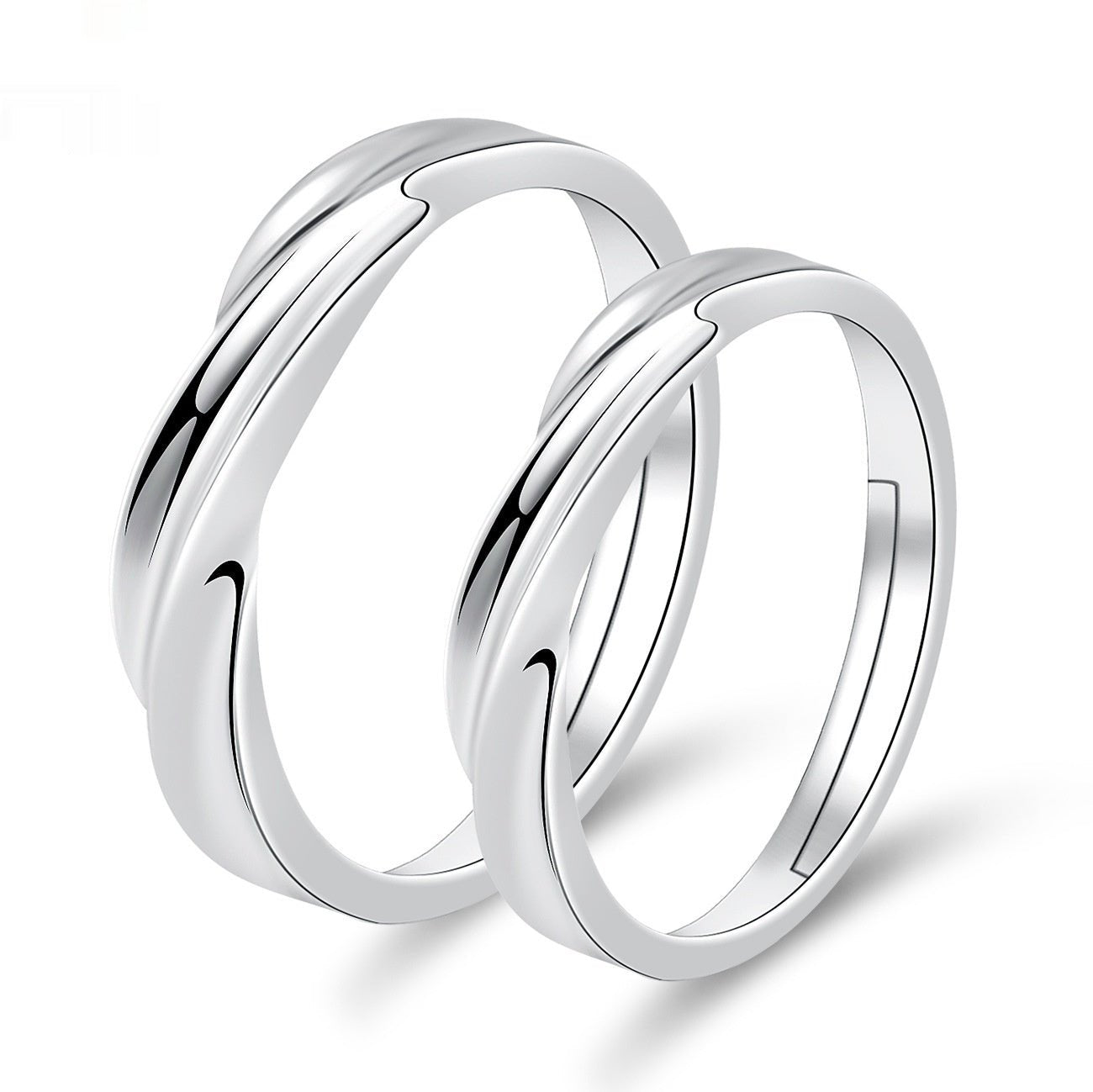 Moissanite Engagement Couple Rings - Trendy Radar