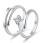 Moissanite Engagement Couple Rings - Trendy Radar