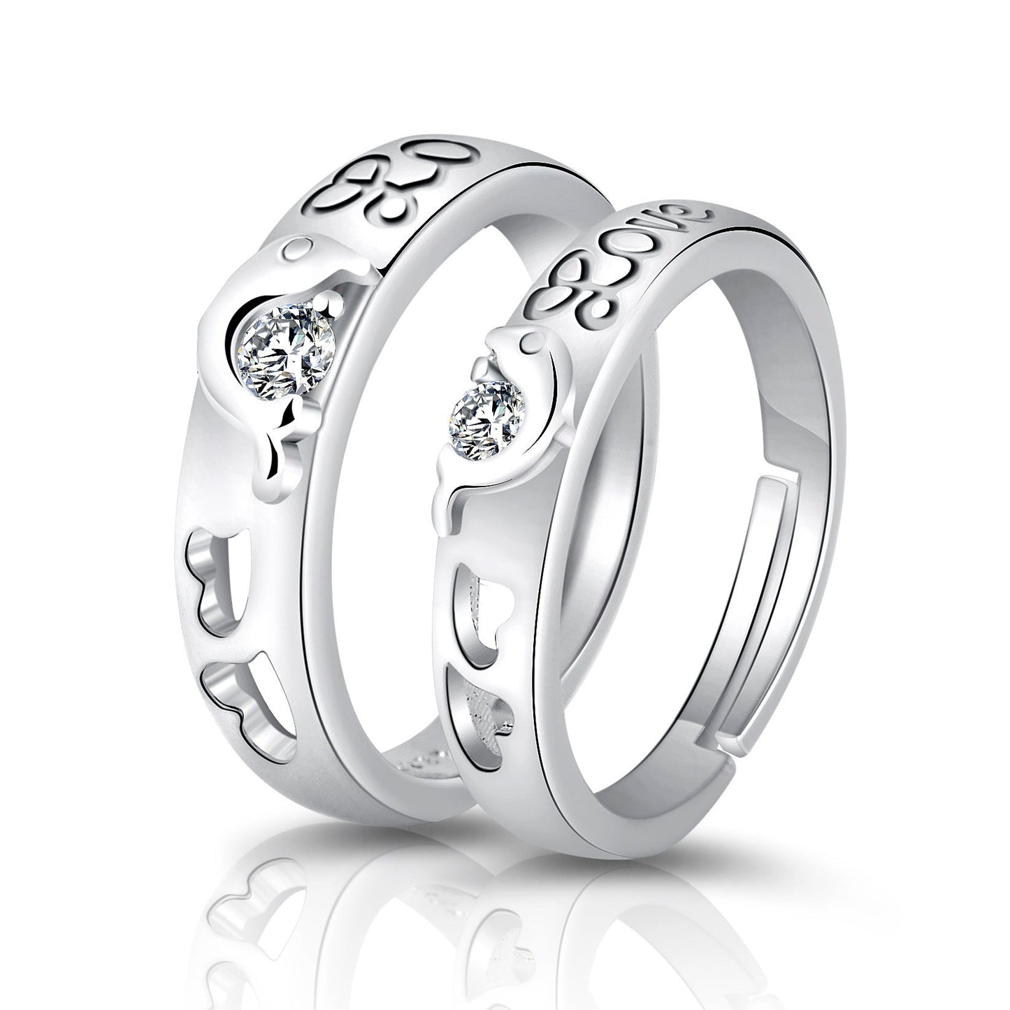 Moissanite Engagement Couple Rings - Trendy Radar