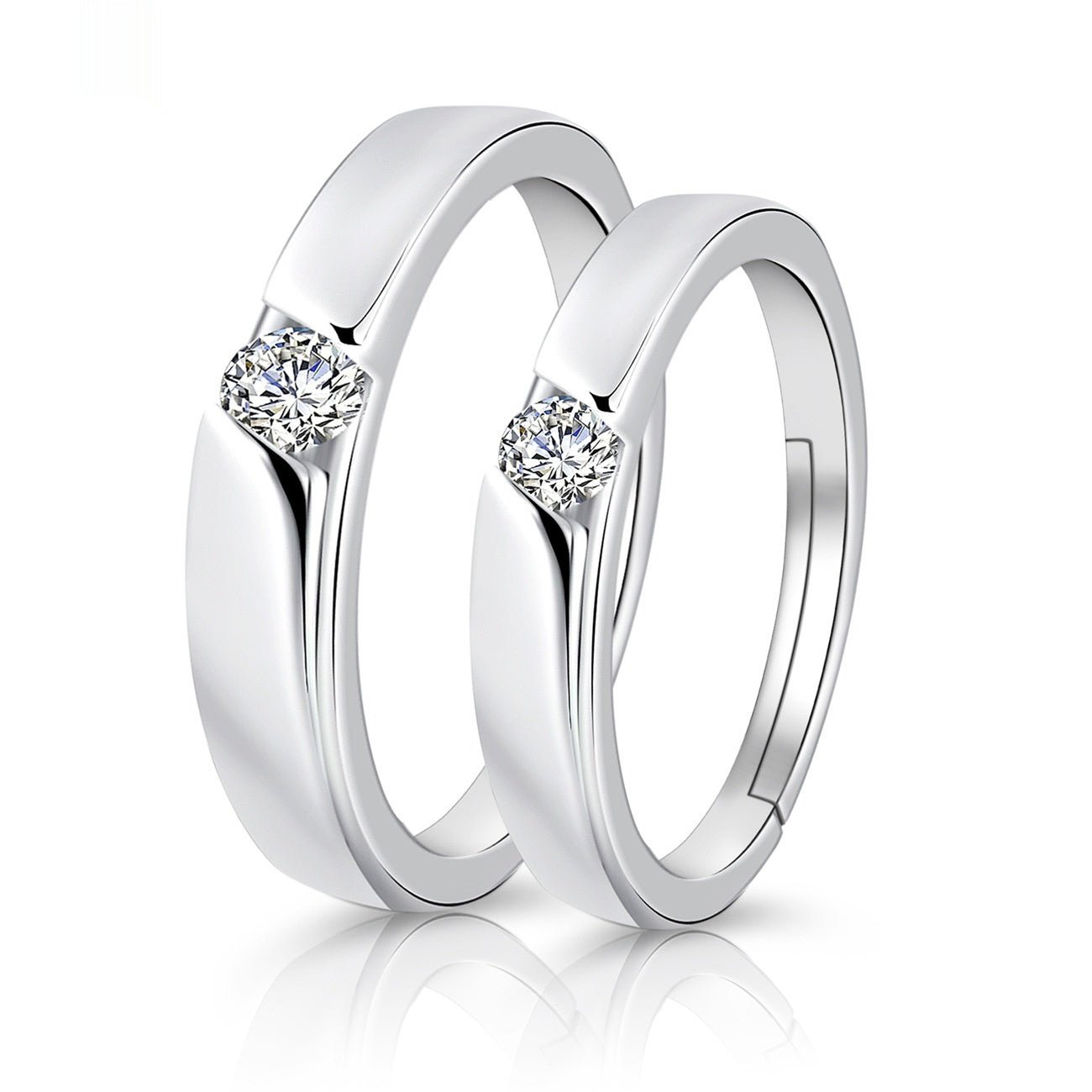Moissanite Engagement Couple Rings - Trendy Radar