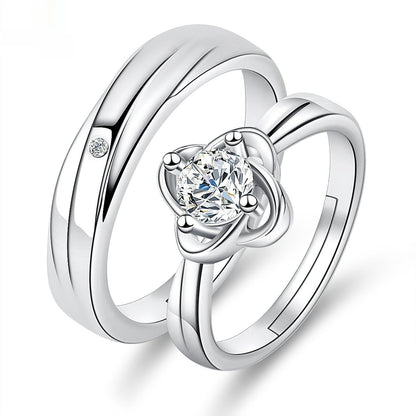 Moissanite Engagement Couple Rings - Trendy Radar