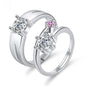 Moissanite Engagement Couple Rings - Trendy Radar