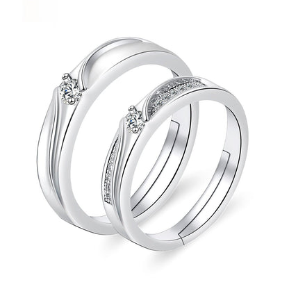 Moissanite Engagement Couple Rings - Trendy Radar