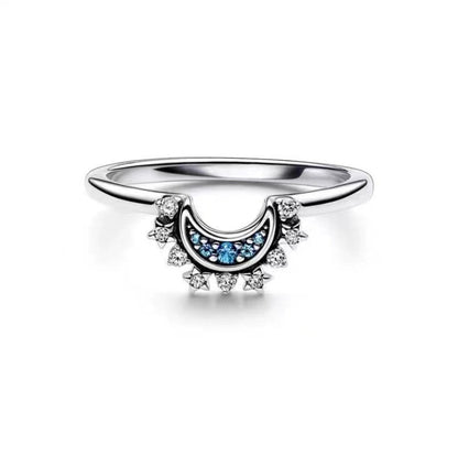 Moon and Sun Couple Adjustable Zircon Ring - Trendy Radar