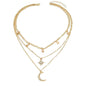 Multi - Layer Moon & Star Necklace for Women - Trendy Radar