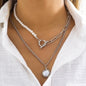 Multi - Layer Pearl & Coin Necklace for Women - Trendy Radar