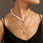 Multi - Layer Pearl & Coin Necklace for Women - Trendy Radar