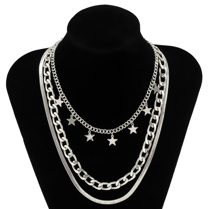 Multilayer Star Choker Necklace - Trendy Radar