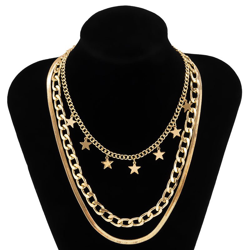 Multilayer Star Choker Necklace - Trendy Radar