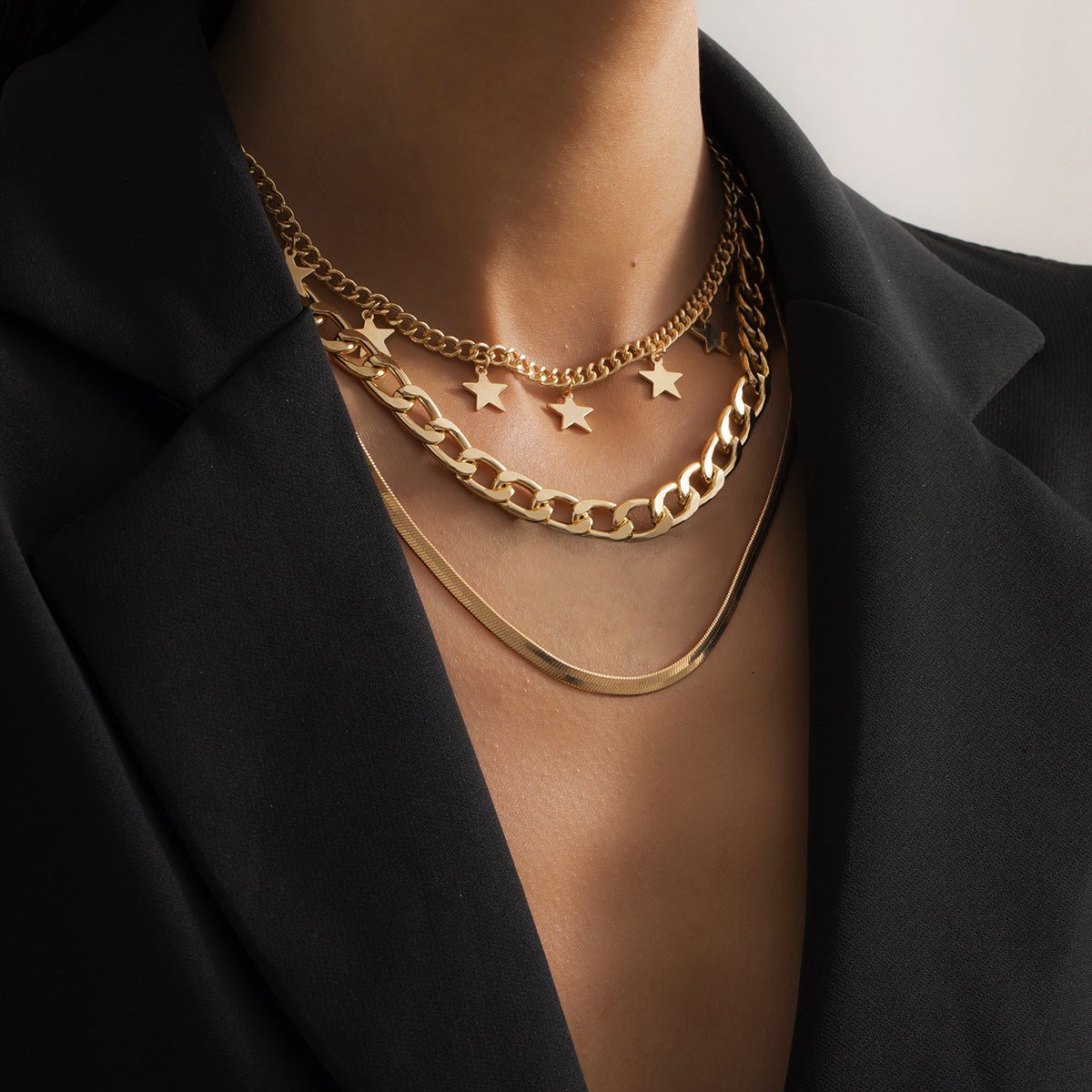 Multilayer Star Choker Necklace - Trendy Radar