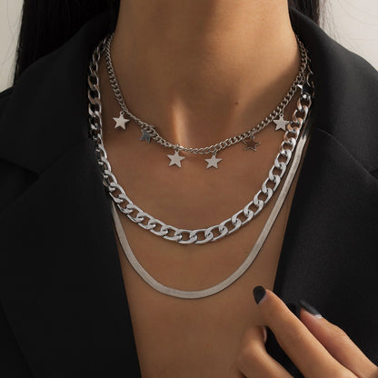 Multilayer Star Choker Necklace - Trendy Radar