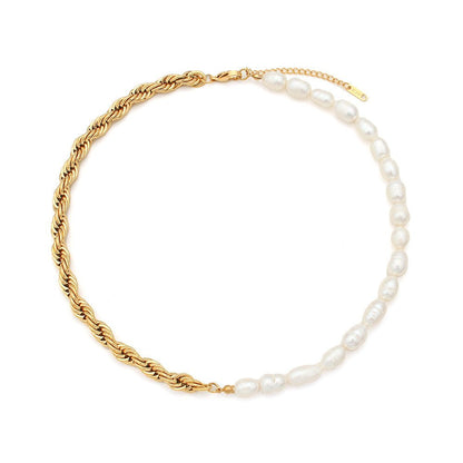 Natural Freshwater Pearl Necklace & Bracelet Set - Trendy Radar