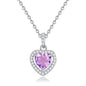Natural Gemstone Heart Necklace for Women – S925 Sterling Silver - Trendy Radar