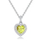 Natural Gemstone Heart Necklace for Women – S925 Sterling Silver - Trendy Radar