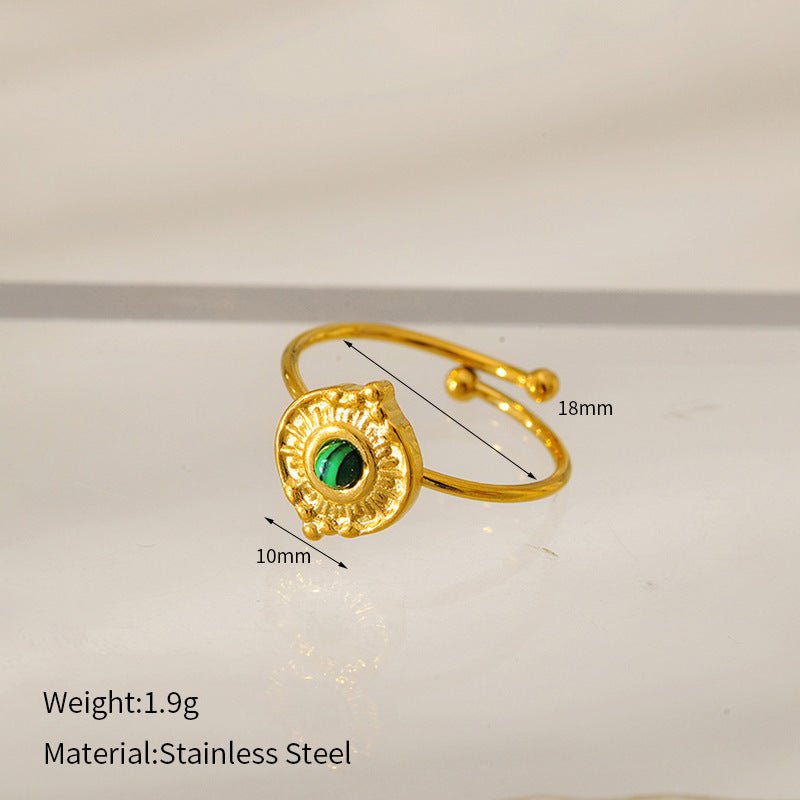 Natural Stone Turquoise Ring – Adjustable - Trendy Radar