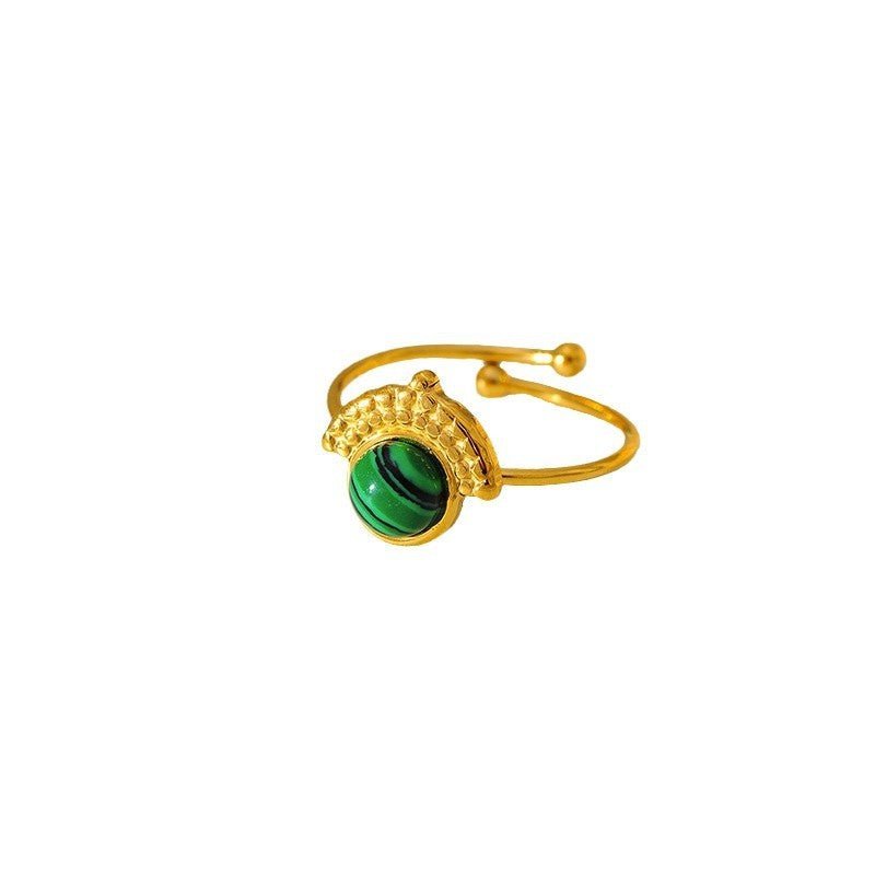 Natural Stone Turquoise Ring – Adjustable - Trendy Radar