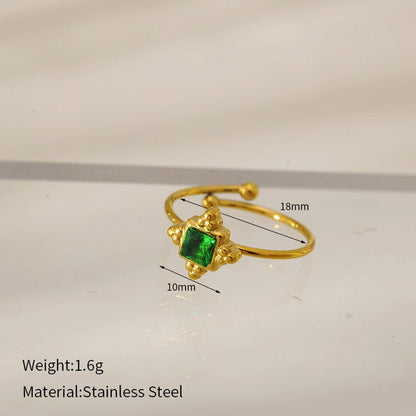 Natural Stone Turquoise Ring – Adjustable - Trendy Radar