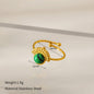 Natural Stone Turquoise Ring – Adjustable - Trendy Radar