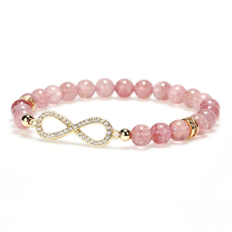 Natural Strawberry Crystal Zircon Bracelet - Trendy Radar