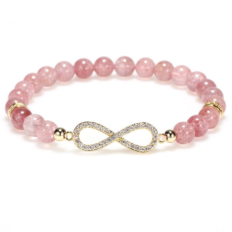 Natural Strawberry Crystal Zircon Bracelet - Trendy Radar