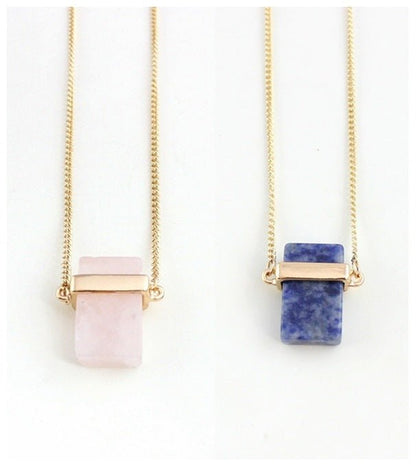 Natural White Turquoise & Turquoise Inlaid Necklace - Trendy Radar