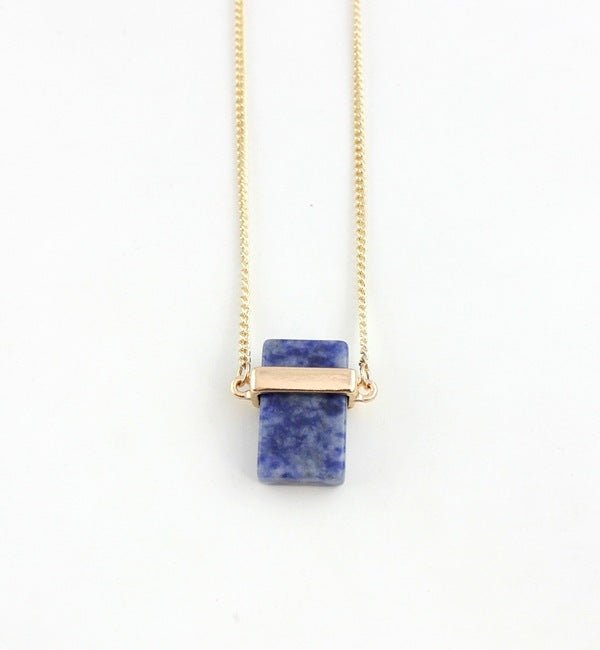 Natural White Turquoise & Turquoise Inlaid Necklace - Trendy Radar