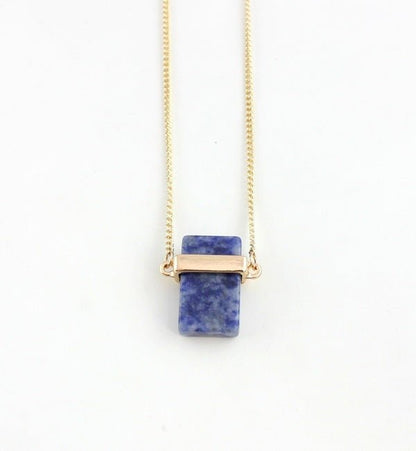 Natural White Turquoise & Turquoise Inlaid Necklace - Trendy Radar