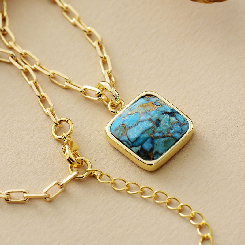 New Turquoise Jade Pendant Necklace - Trendy Radar