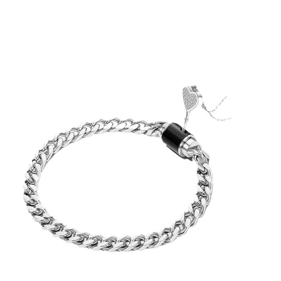 One Lock Love Couple Bracelet & Necklace Set - Trendy Radar
