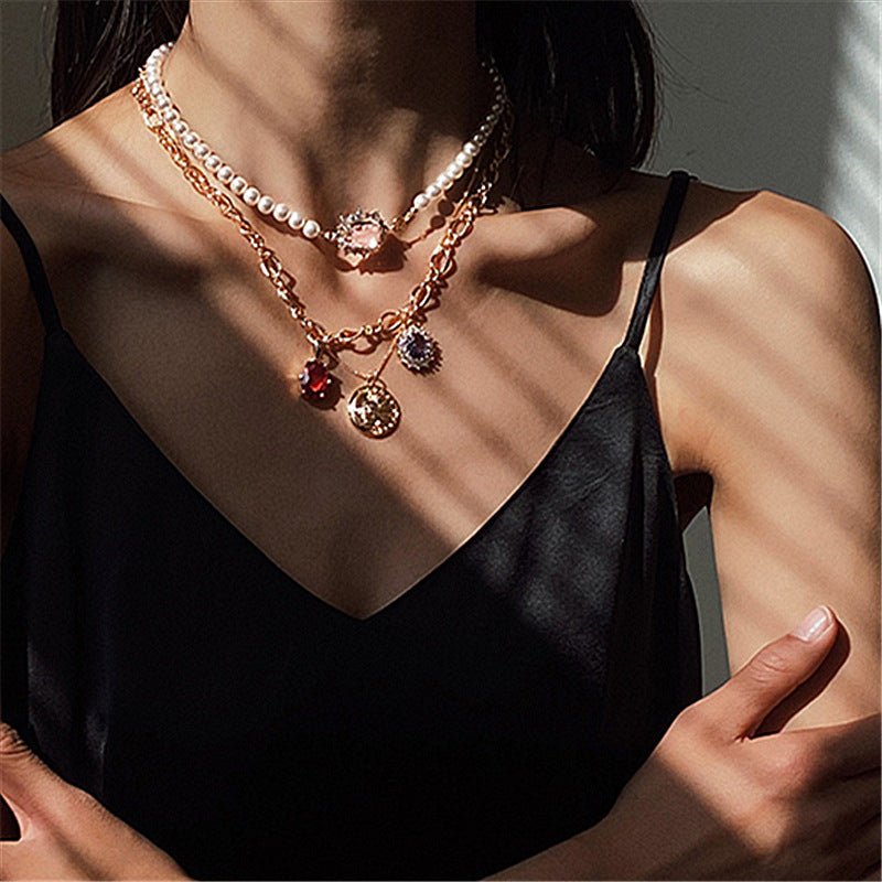 Pearl Zircon Pendant Necklace for Women - Trendy Radar