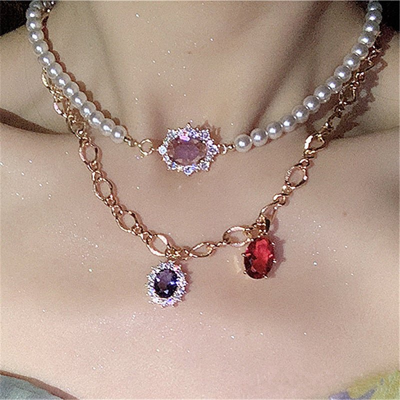 Pearl Zircon Pendant Necklace for Women - Trendy Radar