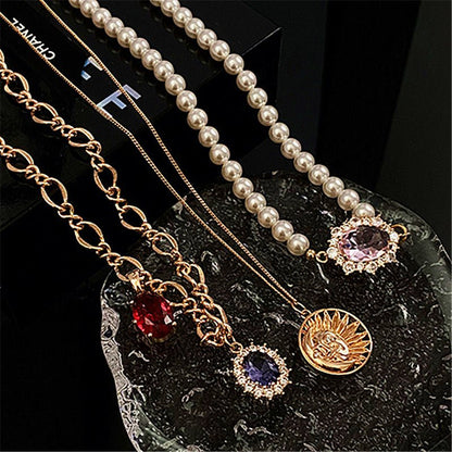 Pearl Zircon Pendant Necklace for Women - Trendy Radar