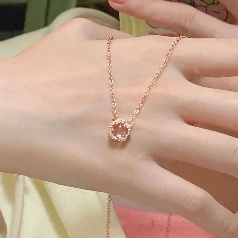 Pink Cherry Blossom Pendant Necklace - Trendy Radar