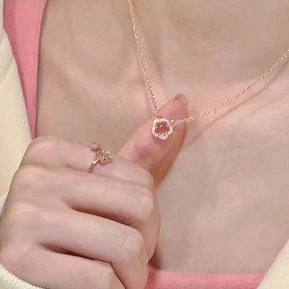Pink Cherry Blossom Pendant Necklace - Trendy Radar