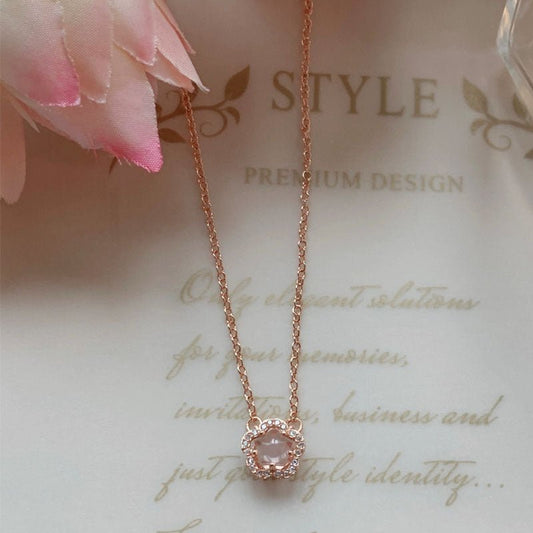 Pink Cherry Blossom Pendant Necklace - Trendy Radar