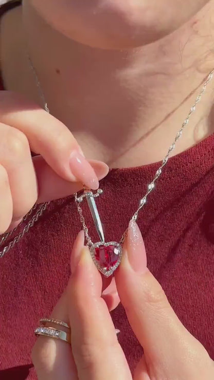 Sword Through The Heart Necklace