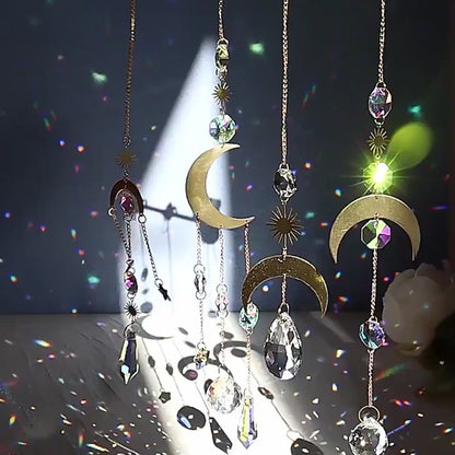 Crystal Wind Chime Star Pendant Sun Suncatcher